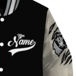 personalized las vegas raiders razorback outline black nude varsity jacket best selling