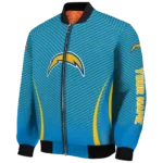 personalized los angeles chargers chevron arrow blue bomber jacket best selling