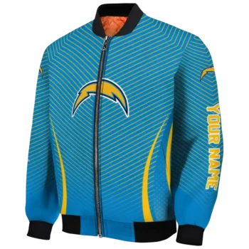 personalized los angeles chargers chevron arrow blue bomber jacket best selling