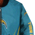 personalized los angeles chargers chevron arrow blue bomber jacket best selling