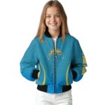 personalized los angeles chargers chevron arrow blue bomber jacket best selling