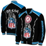 personalized los angeles chargers claw blood blue black varsity jacket best selling