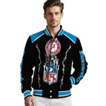 personalized los angeles chargers claw blood blue black varsity jacket best selling