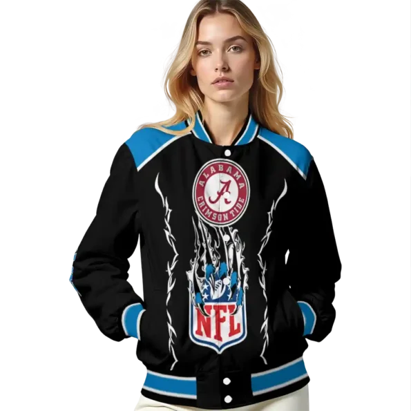 personalized los angeles chargers claw blood blue black varsity jacket latest model