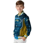 personalized los angeles chargers power plate blue varsity jacket best selling