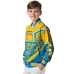 personalized los angeles chargers star burst blue varsity jacket best selling