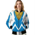 personalized los angeles chargers v stripes blue white bomber jacket best selling