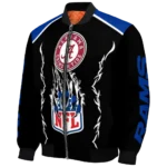 personalized los angeles rams claw blood blue black bomber jacket best selling