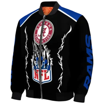 personalized los angeles rams claw blood blue black bomber jacket best selling