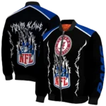 personalized los angeles rams claw blood blue black bomber jacket best selling