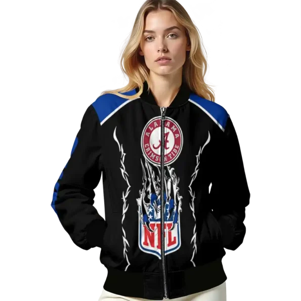 personalized los angeles rams claw blood blue black bomber jacket latest model