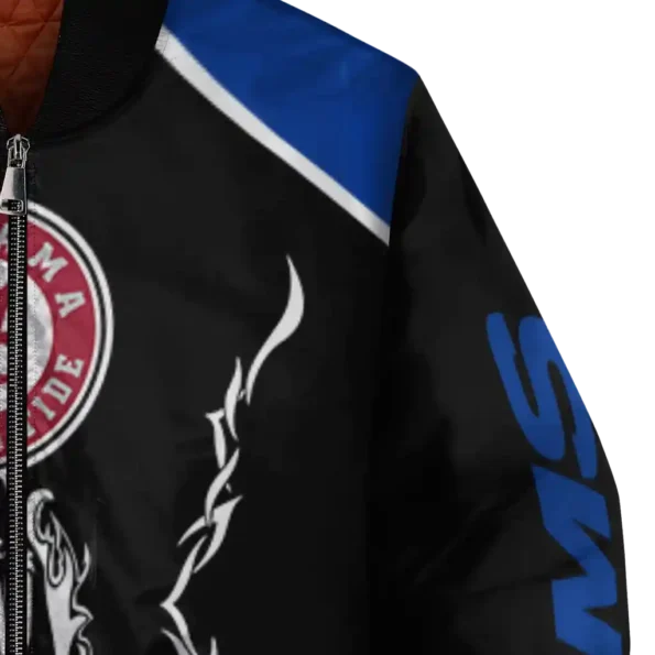 personalized los angeles rams claw blood blue black bomber jacket premium grade
