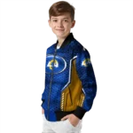 personalized los angeles rams power plate blue bomber jacket best selling
