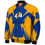 personalized los angeles rams spider mark blue orange crocs bomber jacket best selling