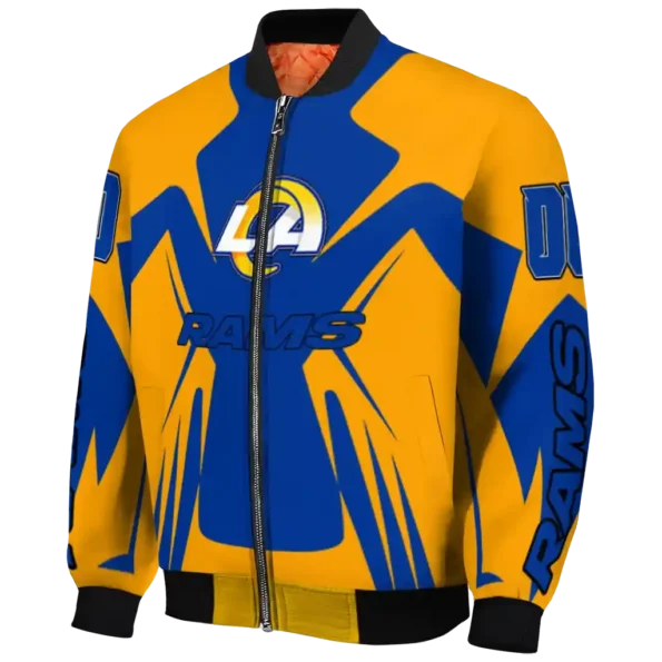personalized los angeles rams spider mark blue orange crocs bomber jacket best selling