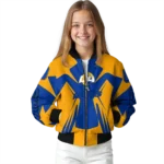 personalized los angeles rams spider mark blue orange crocs bomber jacket best selling