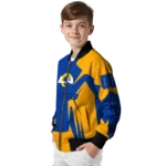 personalized los angeles rams spider mark blue orange crocs bomber jacket best selling
