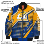 personalized los angeles rams star burst blue bomber jacket best selling