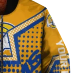 personalized los angeles rams star burst blue bomber jacket best selling