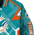 personalized miami dolphins chevron angles aqua varsity jacket best selling