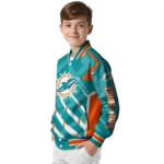 personalized miami dolphins chevron angles aqua varsity jacket best selling