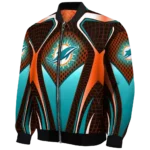 personalized miami dolphins mesh chest red crocs black bomber jacket best selling