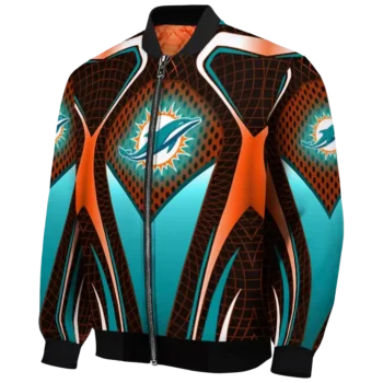personalized miami dolphins mesh chest red crocs black bomber jacket best selling