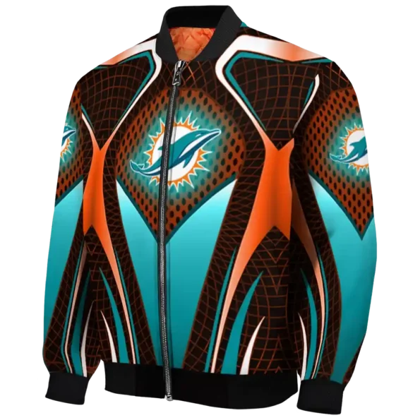 personalized miami dolphins mesh chest red crocs black bomber jacket best selling