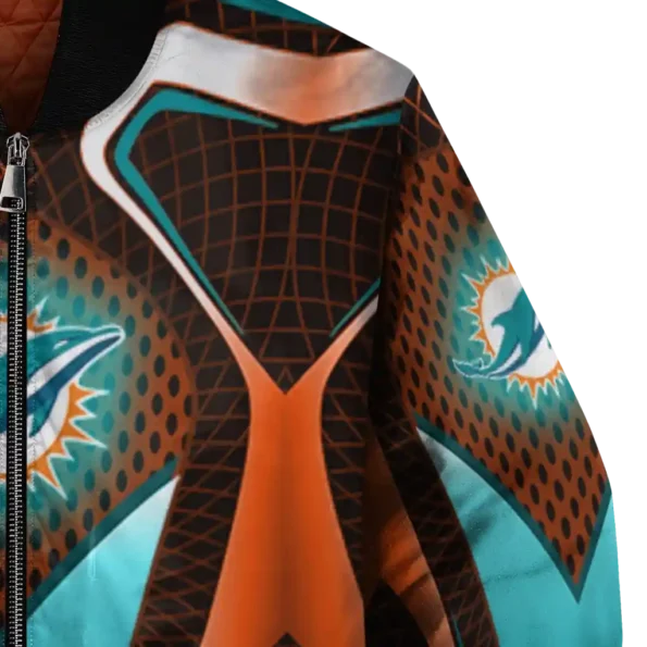 personalized miami dolphins mesh chest red crocs black bomber jacket premium grade