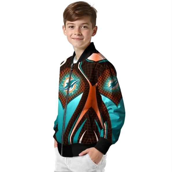 personalized miami dolphins mesh chest red crocs black bomber jacket trendy