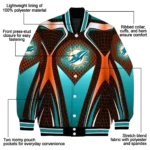 personalized miami dolphins mesh chest red crocs black varsity jacket best selling