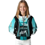 personalized miami dolphins mesh effect aqua black bomber jacket best selling