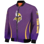 personalized minnesota vikings chevron arrow purple bomber jacket best selling