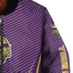 personalized minnesota vikings chevron arrow purple bomber jacket best selling