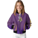 personalized minnesota vikings chevron arrow purple bomber jacket best selling