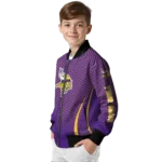 personalized minnesota vikings chevron arrow purple bomber jacket best selling