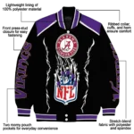 personalized minnesota vikings claw blood purple black varsity jacket best selling