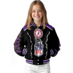 personalized minnesota vikings claw blood purple black varsity jacket best selling