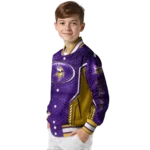 personalized minnesota vikings power plate purple varsity jacket best selling