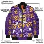 personalized minnesota vikings pyramid shapes purple bomber jacket best selling