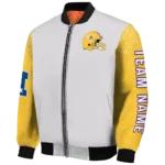 personalized minnesota vikings speckled arms purple gray bomber jacket best selling