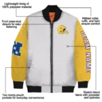 personalized minnesota vikings speckled arms purple gray bomber jacket best selling
