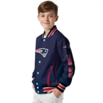 personalized new england patriots chevron arrow blue varsity jacket best selling