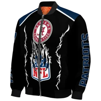 personalized new england patriots claw blood blue black bomber jacket best selling
