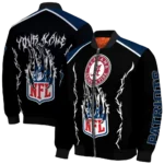 personalized new england patriots claw blood blue black bomber jacket best selling