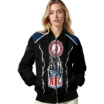 personalized new england patriots claw blood blue black bomber jacket best selling