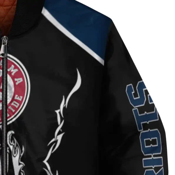 personalized new england patriots claw blood blue black bomber jacket premium grade