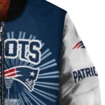 personalized new england patriots ferris arena blue white bomber jacket best selling