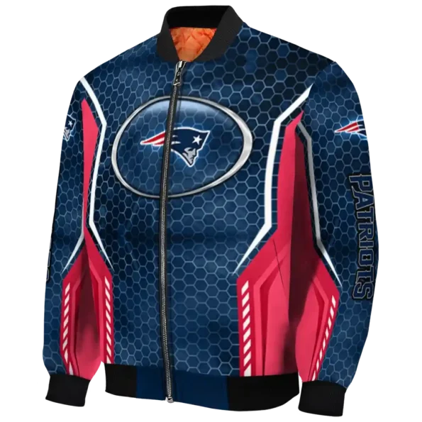 personalized new england patriots power plate blue bomber jacket best selling