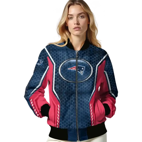 personalized new england patriots power plate blue bomber jacket latest model